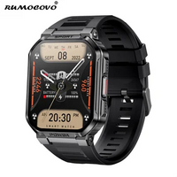 RUMOCOVO® Smart Watch MK67 Men Outdoor Sports 1.83inch HD Bluetooth Call SOS AI Voice Assistant Fitness Tracker Smartwatch