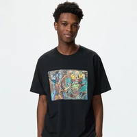 Uniqlo MANGA UT SHUEISHA 100th NARUTO [488251] Kaos Pria Wanita 09 BLACK S
