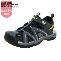 【GOODYEAR 固特異】剛果-寬楦護趾運動涼鞋/男款 耐磨  磁扣 緩震 深藍 / GAMS43736