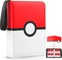 Card Binder 4 Pocket, Trading Card Holder Fits 400 Cards With 50 Removable Sleeves, Portable Collect