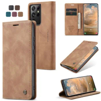 Slim Leather Wallet Case Cards Flip Cover For Samsung Galaxy M32 M40s M23 M13 M21s A80 A50s A24 F41 A04s S10 Magnetic Phone Case