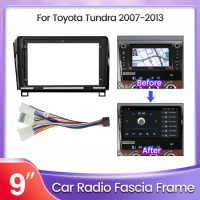 Android 2 DIN Car Radio Fascia Frame for Toyota Tundra 2007-2013 Android Stereo Dashboard Panel Mounting Face Cover Bezel Kit
