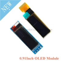 0.91" 0.91 Inch OLED Display Module White/Blue OLED 128*32 LCD Bare Screen Driver SSD1306 LED Module IIC I2C 128X32 For Arduino