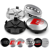 60/63/68mm 4PCS Car Wheel Hub Caps Emblem Badge Decoration for AUDI S RS A3 8P S3 A4 B6 B7 A6 C6 C5 