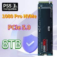 100% Original 1080Pro SSD 8TB 4TB 2TB NVMe PCIe Gen 5.0X4 M2 2280 Solid State Drive สำหรับ PS5 PlayStation5แล็ปท็อป Gaming เดสก์ท็อป