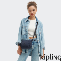 『牛角包』Kipling 碧海深藍小巧多層側背包-GABBIE MINI