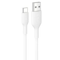 สายชาร์จ 15 วัตต์ USB-A to USB-C (Type C) รองรับ Android Auto, Apple CarPlay - CAB021 (สีขาว, 1 เมตร