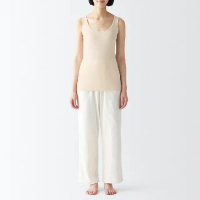 【MUJI 無印良品】女清爽舒適棉質附吸汗墊片坦克背心(共4色)