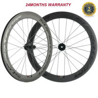 Superteam 60mm Carbon Disc Brake Wheelset Thru Axle/QR Road Bicycle Wheels