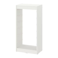 TROFAST 收納櫃框, 白色, 46x30x95 公分
