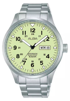 Alba Alba Mechanical - Jam Tangan Automatic Pria - Silver Green - Stainless Steel Bracelet - AL4215X