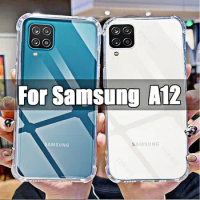 Clear Phone Soft Case for Samsung Galaxy A12 Transparent for Sumsung A 12 6.5" SM-A125F/DSN Shockproof Anti-scratch Covers Shell