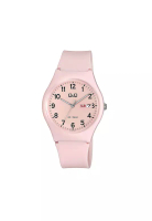Q&Q A212J005Y Men Analog Watch with Pink Rubber Strap