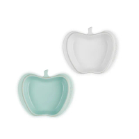 【Le Creuset】瓷器迷你蘋果造型烤盤16.5cm(甜薄荷/棉花白 2色選1)