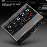 TEYUN Q-16 Sound Mixer Audio Professional Card Channel Monitoring Electric Guitar Live Recording For Studio Interface Singing DJ