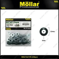MOLLAR 93-072 Ring Plat M5 Besi Flat Washer Baut JP M 5 - 100 pcs