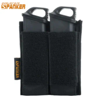 Tactical Double Pistol Magazine Pouch Molle Belt Dual Mag Bag Airsoft Magazine Pouch for Glock M1911 92F 40mm Grenade