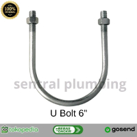 U bolt 6\ inch / Klem U besi galvanis 6\" inch / U bolt besi 6\" inch"