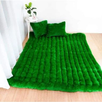 SKY - Kasur Lantai Gender Bulu Rasfur Premium Tebal Bonus 2 Bantal BESAR (muat 2+ org) Hijau +2 bant