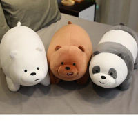 Big Size We Bare Bears Plush Toy Sitting vs Standing Grizzly Panda IceBear Toys We Bare Bears Stuffed Doll For Kid Xmas Gift