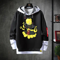 anime Assassination Classroom Hooded Teenagers Cartoon Costume Hoodies Unisex Casual Fake Two-Piece Sweatshirt jacket coat