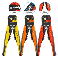 5-in-1 Automatic Cable Stripper & Crimper Tool – Wire Cutter, Stripper, Crimper for 10-24 AWG, Adjus