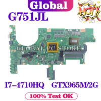 KEFU Notebook Mainboard For ASUS ROG G751JY G751JT G751JL G751J G751 Laptop Motherboard I7 CPU GTX965M/2G GTX970M/3G GTX980M/4G