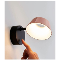 北歐創意可360℃翻轉LED臥室床頭閱讀壁燈設計師簡約現代客廳臥室過道閱讀LED護眼壁燈