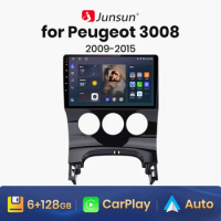 Junsun V1 Pro 8G+256G For Peugeot 3008 2009 - 2015 Car Radio Car video players CarPlay Android Auto GPS No 2 din 2din DVD