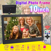 10inch LCD Digital Photo Frame LED Backlight Full Function Picture Video Electronic Album Gift Support MP4 Movie Player