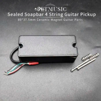 Sealed Soapbar 2 Hole Bass Guitar Pickup 4 String Double Coil Humbucker Pickup 89*37.5mm Ceramic Magnet Bass Guitar Accessories