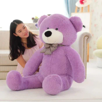140cm Plush Purple Bear Soft PP Cotton Filled Short Plush Animal Cartoon Teddy Bear Doll