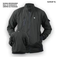 Jaket Bomber Motor Pria Windproof Active Series XL BROWNARMYDARK
