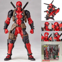Revoltech Yamaguchi Deadpool Marvel Action Figure Marvel legends Joint Movable KAIYODO Movie Model Toys for Kids Gift