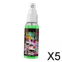 5X Graffiti Chalk Spray Paint Painting Washable for Concrete DIY Drawing Green