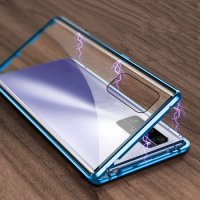 Metal Magnetic Case For Samsung Galaxy A50S A51 A52 5G A53 A54 5G Double-Sided Glass Cover For Galaxy A70S A71 A72 A73 Cases
