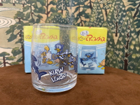 日本復古昭和中古迪士尼唐老鴨旋轉玻璃杯，不倒翁杯，全新帶原盒