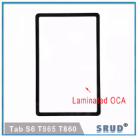 5pcs 10.5 inch LCD Screen Outer Front Glass Lens + OCA For Samsung Galaxy Tab S6 S6lite T865 S4 T860 Touch Panel Replacement