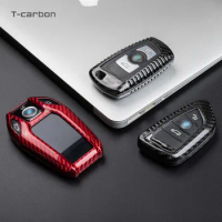 Carbon Fiber Car Key Case Shell Cover Fit For BMW F10 F20 F30 G20 G30 X1 X3 X5 I8 T-carbon Key Cover Auto Accessories