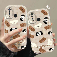เคส vivo Y19 Y5S/U3 ลายลูกสุนัขมีความสุข ไอศกรีมเวฟ เคสป้องกันกล้องกันกระแทก เท่ ใส เรียบเนียน