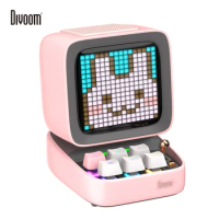 Divoom Ditoo-Pro Portable Bluetooth Speaker Retro Pixel Art Alarm Clock DIY LED Display Board, Cute Gift Home Light Decoration