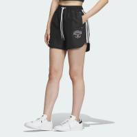 【adidas 愛迪達】LOGO TWIST LIGHT 運動短褲(IW6292 女款運動短褲 ORIGINALS 黑)