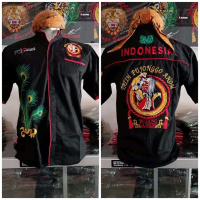 KEMEJA BORDIR BUJANG GANONG MENDEM || KEMEJA FULL BORDIR || KEMEJA BORDIR REOG Hitam Santai Kaos Ker