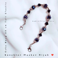 Konektor masker hijab / konektor masker / konektor masker mutiara / konektor masker hitam 1