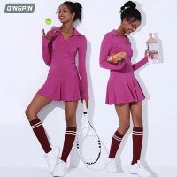 Athletic Tennis Dress for Women Exercise Workout Dress Running Golf Skirt Fitness Badminton Clothing