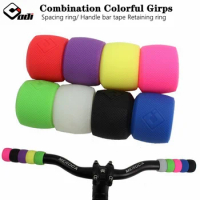 ODI Pure Silicone Handlebar Girp FNHON Folding Bike MTB Balance Combination Colorful Grips Limit Ring Tape Retaining Rings