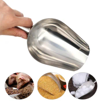 Pet Food Shovel Stainless Steel Dog Feeding Shovel Cat Dry Food Scoop Large Capacity Thickening Dog Food Scoop Spoon 23.5X8X5Cm