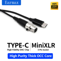 For AKG Q701 K371 K175 K245 K275 K181DJ K701 K702 Headphone Replaceable TYPE-C to MINI XLR Upgrade Cable