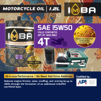 IMBA 15W50 4T Fully Synthetic API SP JASO MA2 (1.2L) Motorcycle Engine Oil Minyak Hitam Enjin Motor