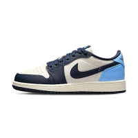 Nike Air Jordan 1 Low OG 大童 黑曜石藍色 皮革 透氣 AJ1 休閒鞋 CZ0858-400